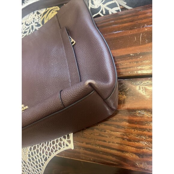 Coach Scout Hobo Pebbled Leather Deep Wine Purse Style E1505-34312 - Picture 5 of 16